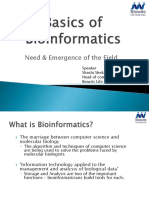 Need & Emergence of The Field: Speaker Shashi Shekhar Head of Computational Section Biowits Life Sciences