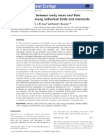 The Relationship Between Body Mass and Field Metabolic Rate Among Individual Birds and Mammals