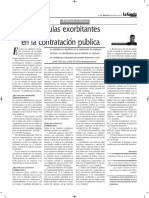 Las Cláusulas Exorbitantes en La Contratación Pública - Autor José María Pacori Cari