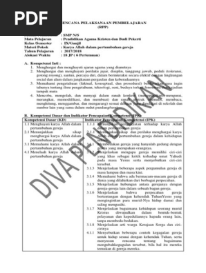 Rpp Revisi 2017 Pak Bp Kelas 9 Smp