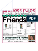 Kindness Rules Friendship Journals For Beginning Writers Special Education
