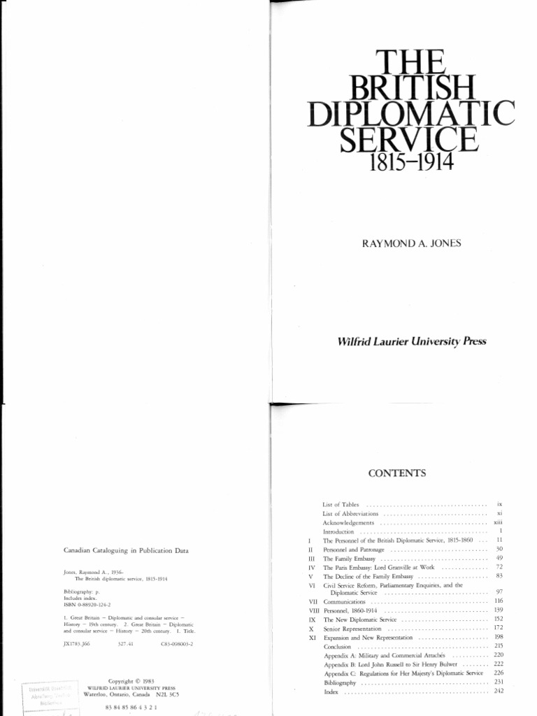 Jones British Diplomatic Service Pdf