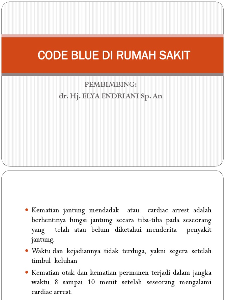 Prosedur Tim Code Blue Rumah Sakit | PDF