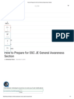 How To Prepare For SSC JE General Awareness Section PDF