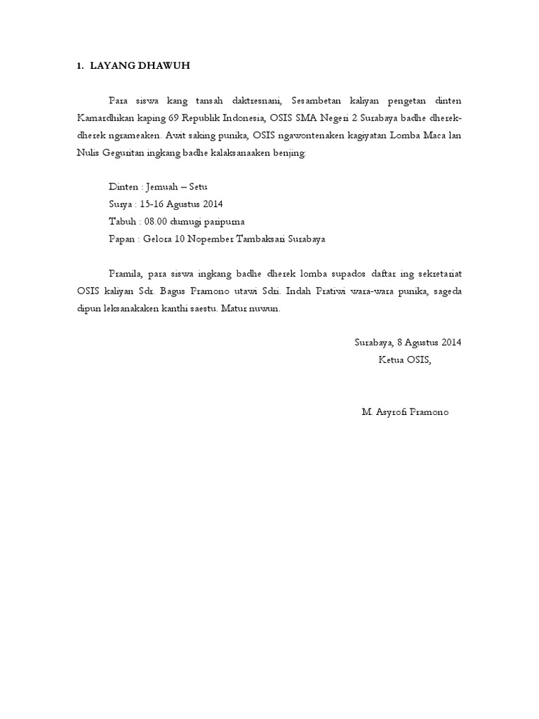 Contoh Layang