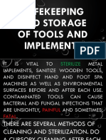 Safekeeping and Storage of Tools and Implements