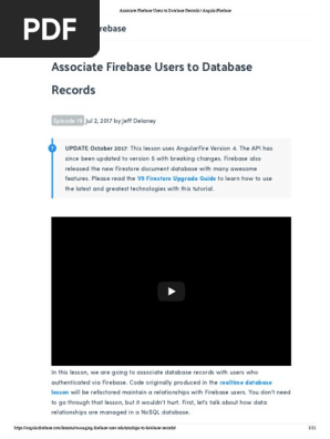 Associate Firebase Users To Database Records Angularfirebase No Sql Databases