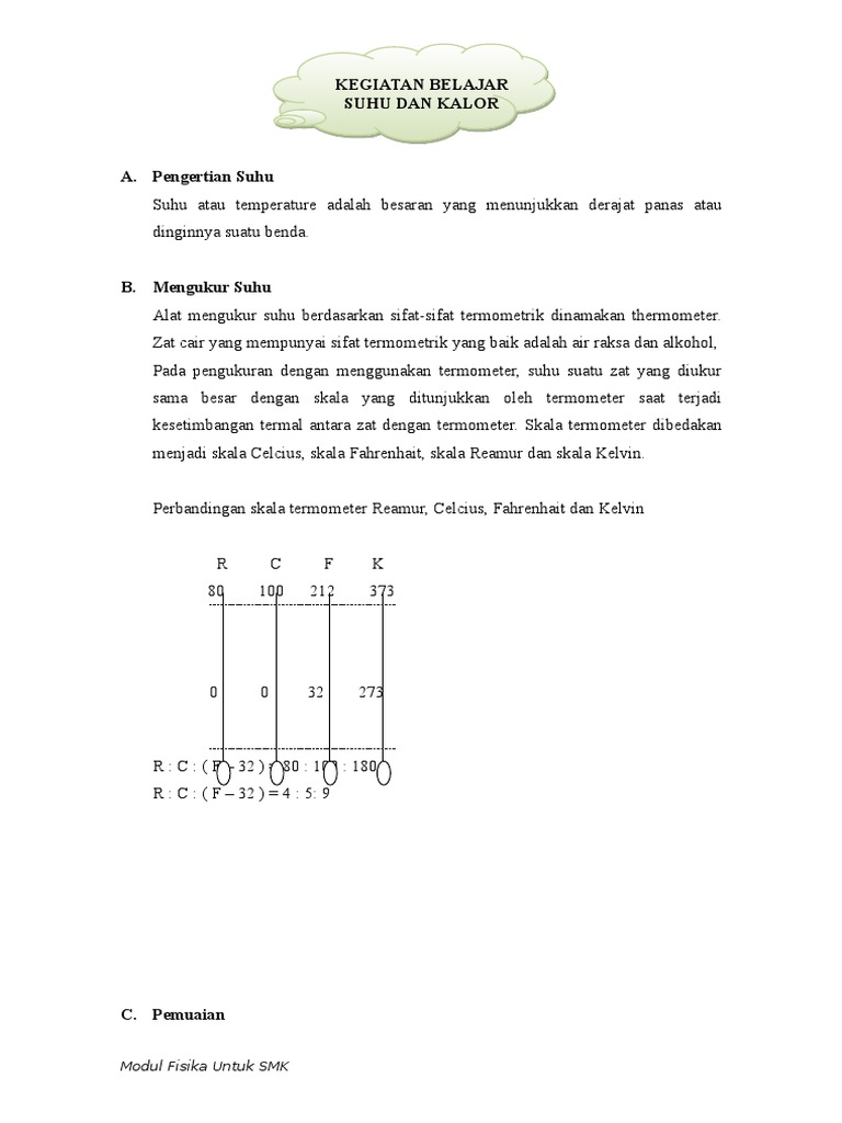 Materi Suhu Dan Kalor