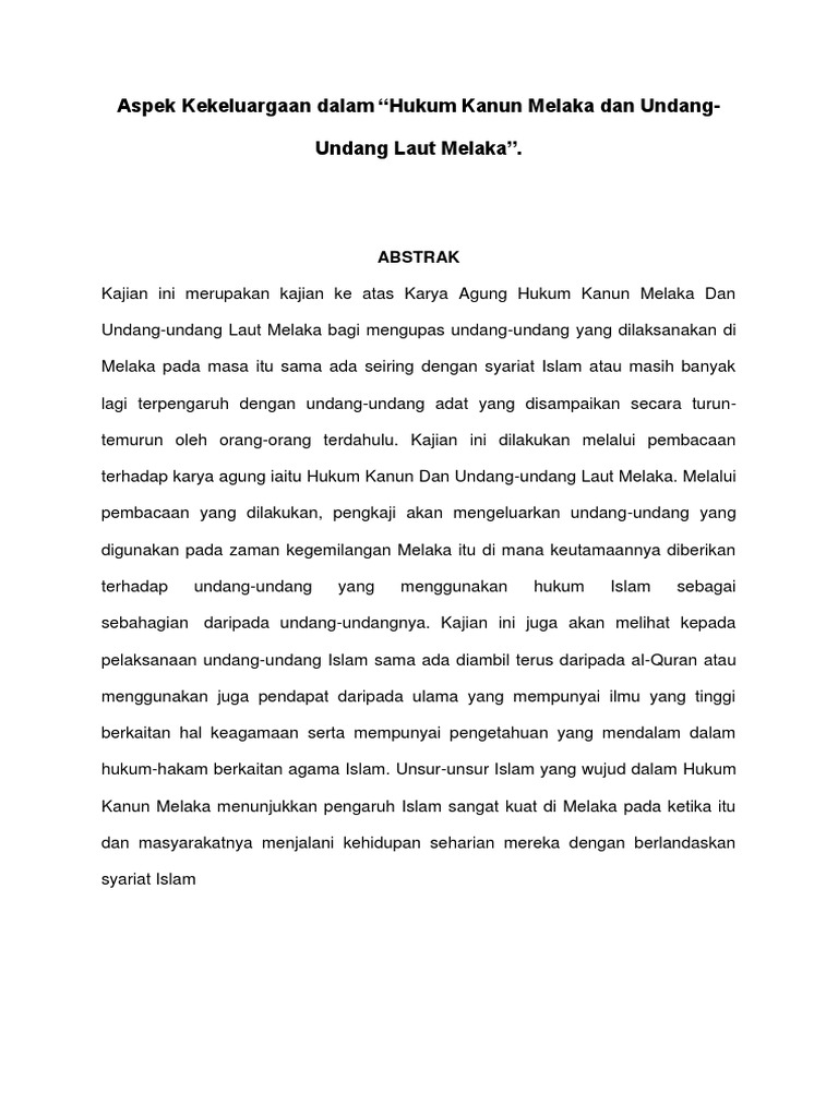 Aspek Kekeluargaan Dalam Pdf