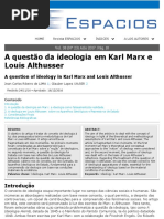 A questão da ideologia em Karl Marx e Louis Althusser