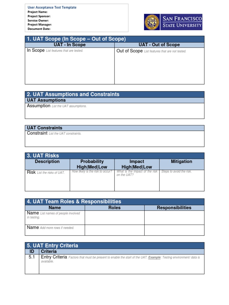 sfsu-user-acceptance-test-plan-template-v1-6-pdf-user-computing-information-technology-management