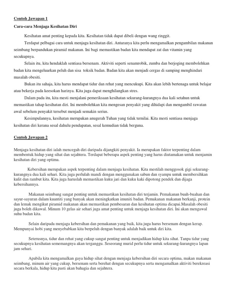 Cara Menjaga Kesihatan Pdf