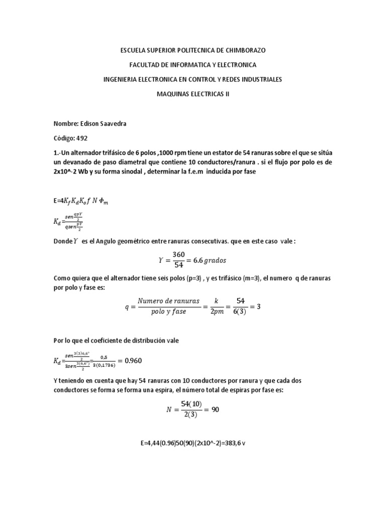 Maquinas | PDF | Energia electrica | Inductor