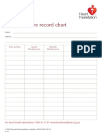 Blood Pressure Chart Record Sheet