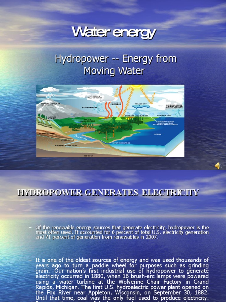 Water Energy 1232638876140551 3 | PDF | Hydroelectricity | Dam