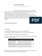 ADHD Rating Scale IV ADHD RS