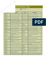 Muslim Names - Boys: Name Meaning Name Meaning