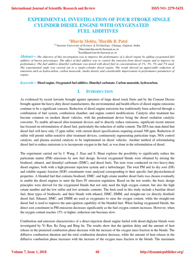 Experimental Investigation of Four Stroke Single Cylinder Diesel Engine ...