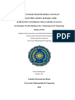 Laporan Hasil Praktek Kerja Lapangan Di PDAM TKR Kab. Tangerang Wilayah Pelayanan I PDF