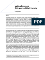 Communicating Europe': The Role of Organised Civil Society: Elizabeth Monaghan