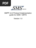 SMPP v3.4 Protocol Implementation Guide For GSM / UMTS: Forum