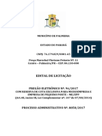 Edital Pregão Eletrônico Nº.96.2017 - Materiais Elétricos Com Reserva de Cota Exclusiva para ME - Epp