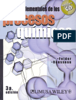 Principios Elementales De Los Procesos Quimicos Felder