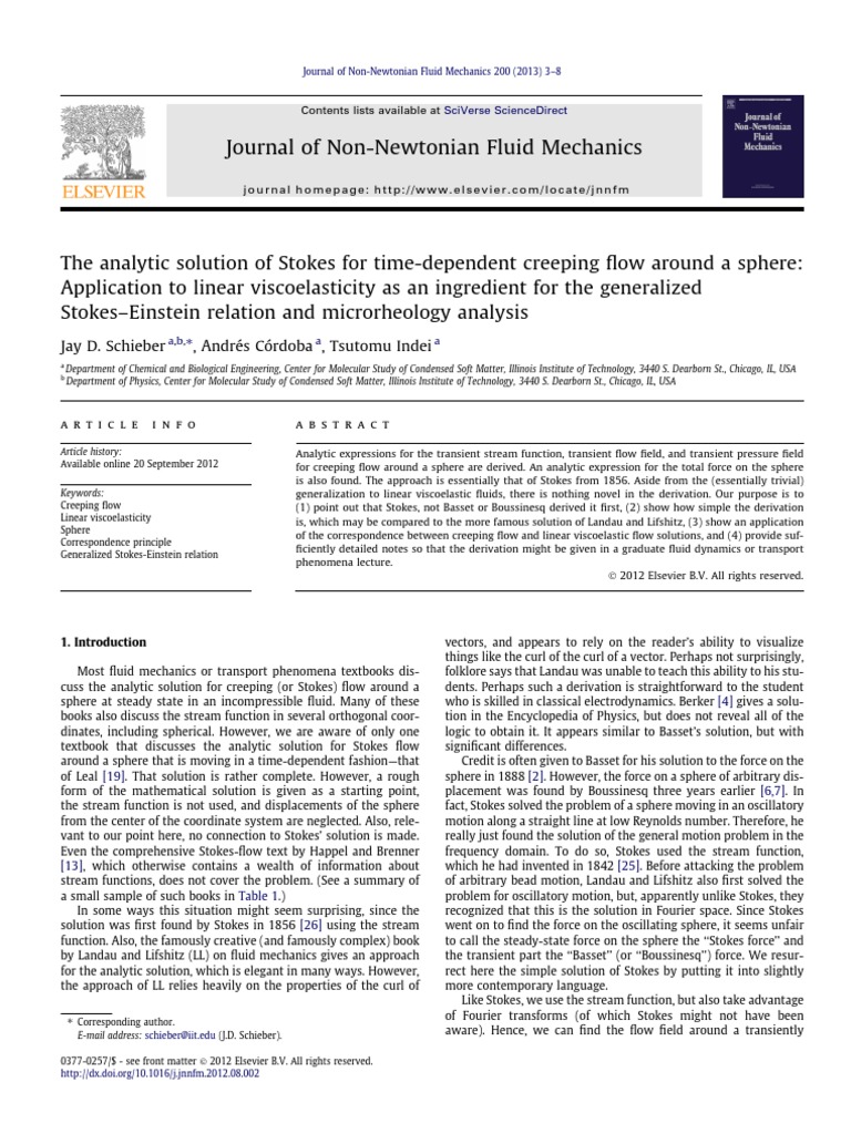 Journal of Non-Newtonian Fluid Mechanics | PDF | Partial Differential ...