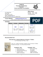 CHM2132 Principles of Chemistry Fall 2014 Course Information and Syllabus