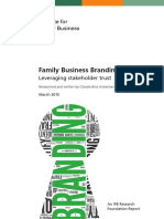 Institute For Family Business: Family Business Branding Leveraging Stakeholder Trust Report