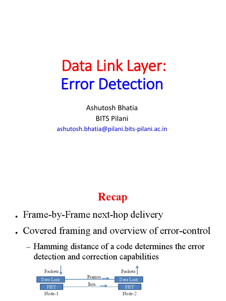 DLL Error Detection PDF Error Detection And Correction Network Packet