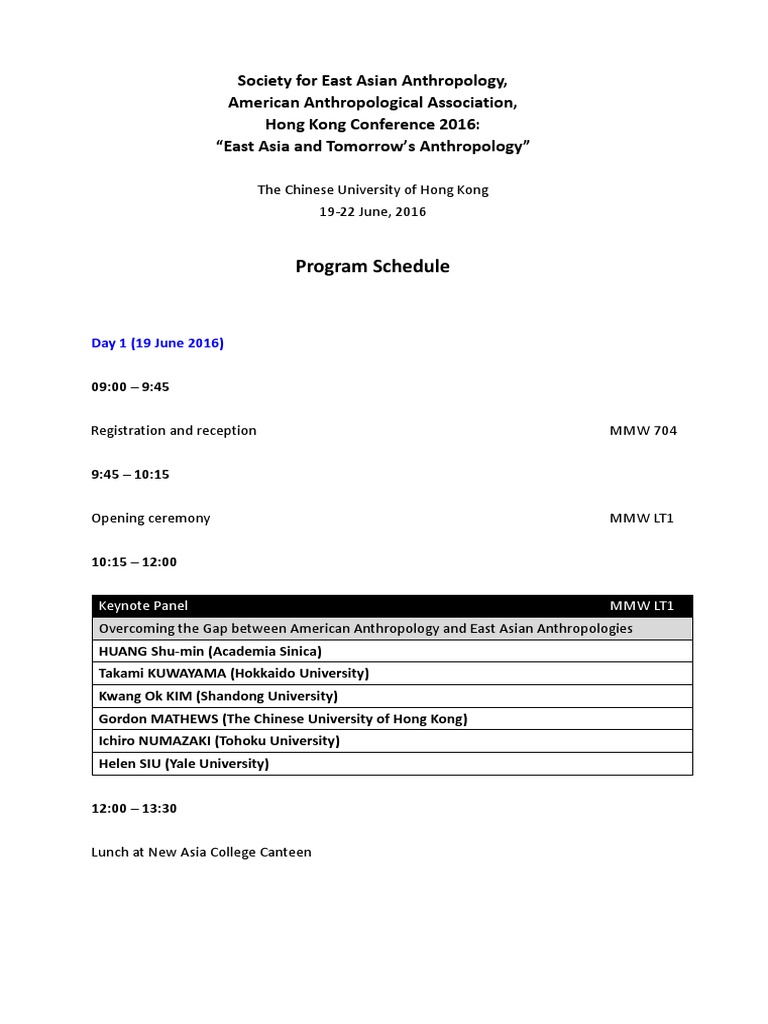 SEAA Conference Program PDF Hong Kong China