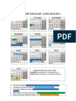 Calendari Escolar 2010-2011