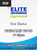 Elite Resolve Unicamp 2013 1a Fase