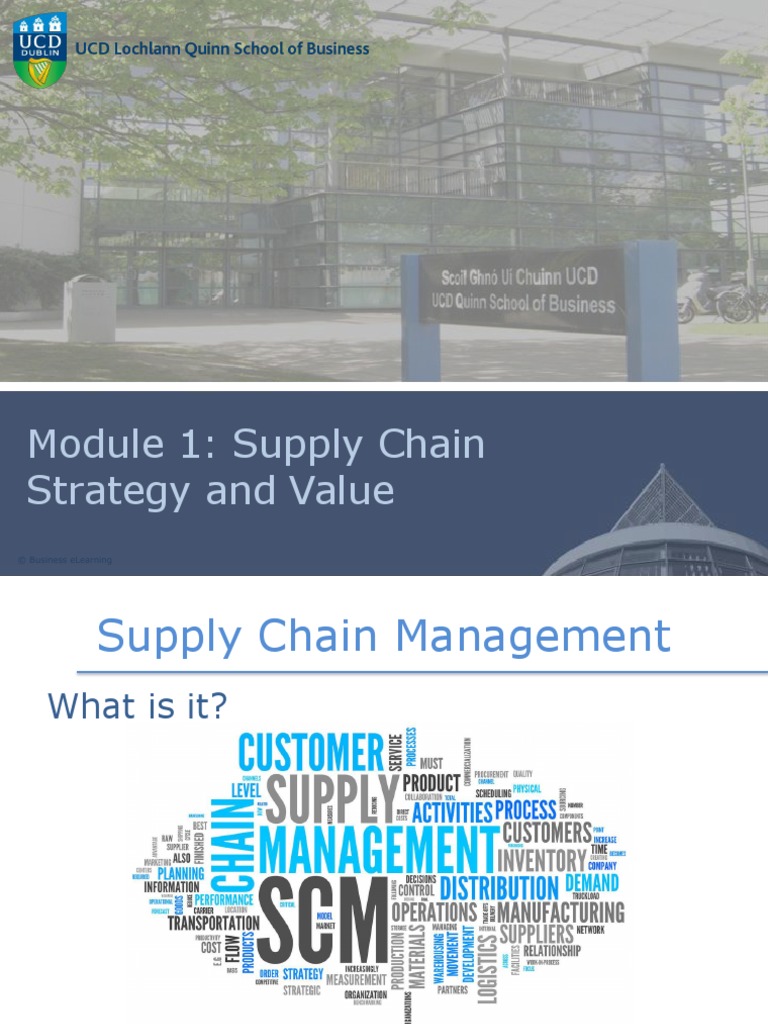 1 Intro To SCM Strategy and Value | PDF | Supply Chain | Supply Chain ...