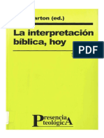 John Barton La Interpretacion Biblica Hoy PDF