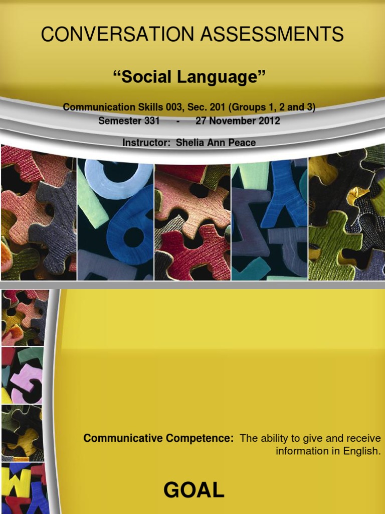 Conversation Assessments for ESL Students | PDF | Reading Comprehension ...