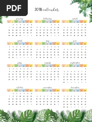 2018 Calendar New