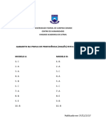 Gabarito Da Prova Feita Em 06 de Dez