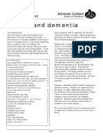 Driving and Dementia: Information Sheet