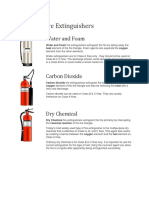 Types of Fire Extinguishers: Water and Foam