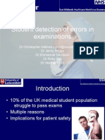 Student Detection of Errors in Examinations