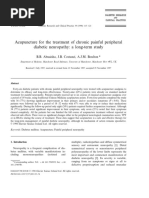 Acupuncture For The Treatment of Chronic Painful Peripheral Diabetic Neuropathy: A Long-Term Study