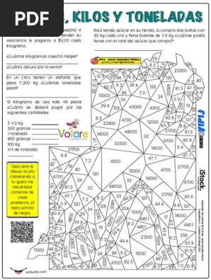 07 Gramos Kilos Y Toneladas Pdf Sistema Internacional De Unidades Masa