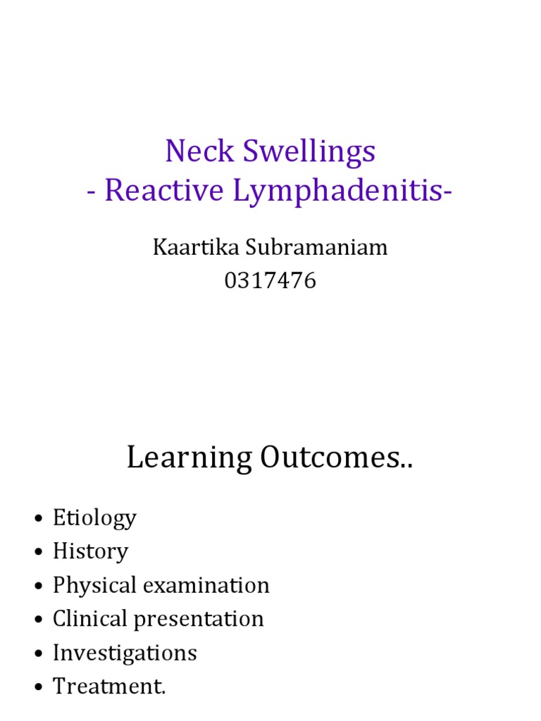 Understanding Reactive Lymphadenitis Causes Presentation Diagnosis