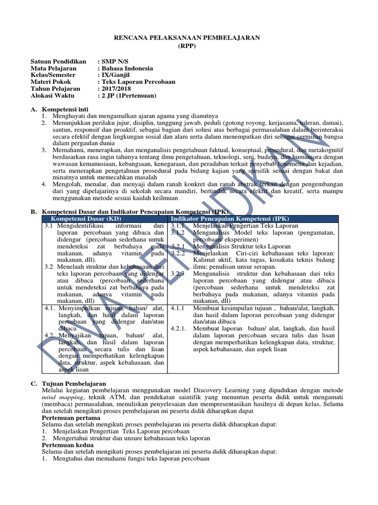 Contoh Laporan Bahasa Indonesia Kelas 9 Seputar Laporan