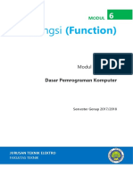 Dasar Pemrograman Modul 6 Fungsi