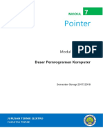 Dasar Pemrograman Modul 7 Pointer