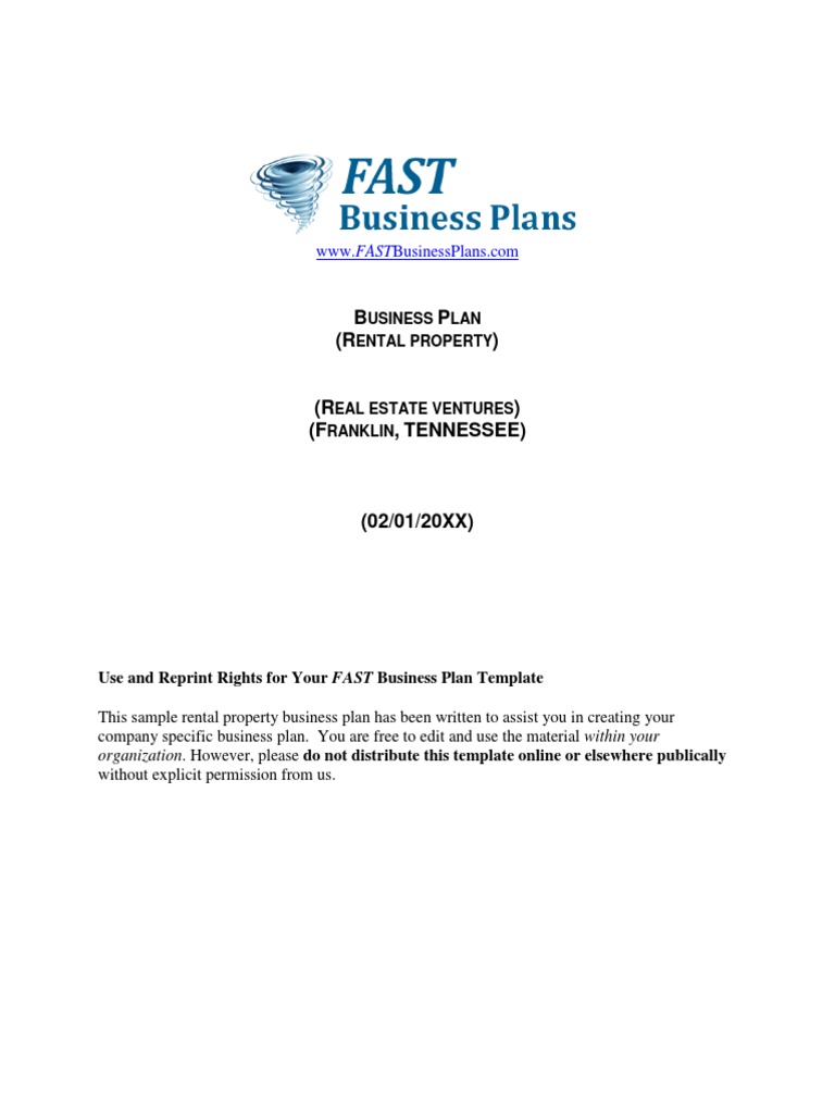 Rental Property Business Plan PDF | PDF | Renting | Leasehold Estate