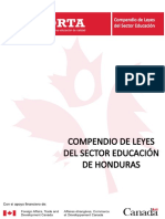 Compendio de Leyes Del Sector Educacion de Honduras - Digital - Formato